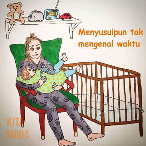 18 Ilustrasi Lucu Perjuangan Ibu Muda yang Baru Punya Momongan. Ternyata Nggak Gampang, Ya?