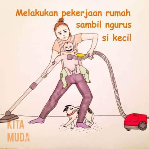 18 Ilustrasi Lucu Perjuangan Ibu Muda yang Baru Punya Momongan. Ternyata Nggak Gampang, Ya?