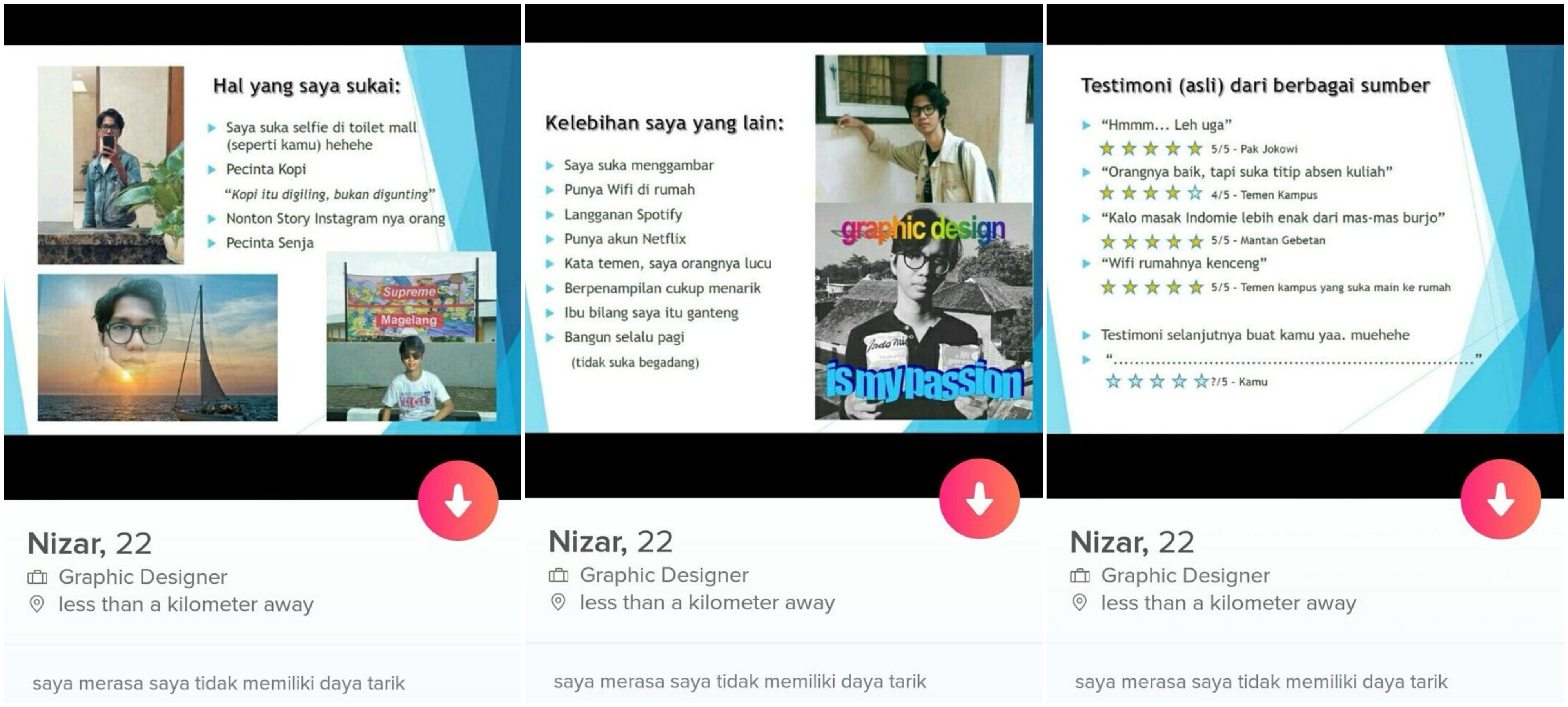 Cowok ini Niat Banget 'Menghias' Akun Tinder-nya. Kalau Ketemu, Kamu Bakal Swipe Kanan atau Kiri nih?