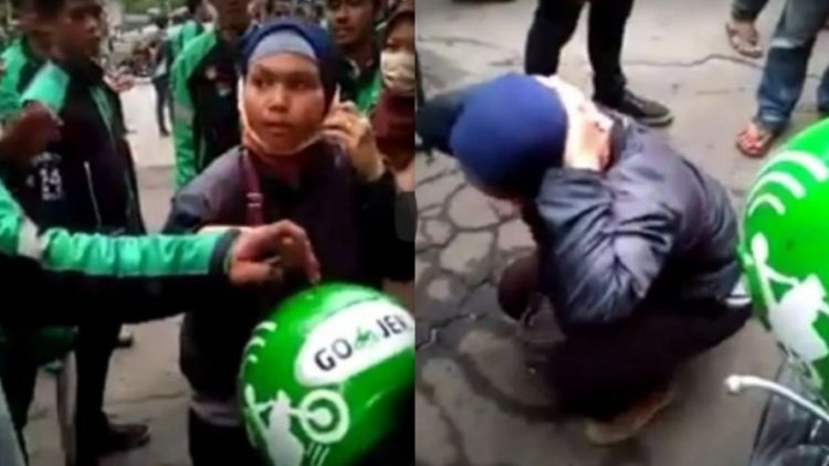 Cuma Gara-gara Nggak Ikut Demo, Driver Ojol Wanita ini Dipermalukan di Depan Umum. Kok Tega Sih?