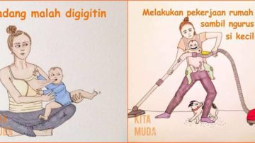 18 Ilustrasi Lucu Perjuangan Ibu Muda yang Baru Punya Momongan. Ternyata Nggak Gampang, Ya?