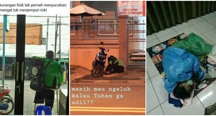 15 Potret Driver Ojol yang Nunjukin Gigihnya Mereka. Masih Belum Bersyukur dengan yang Kamu Punya?