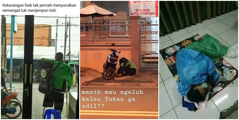 15 Potret Driver Ojol yang Nunjukin Gigihnya Mereka. Masih Belum Bersyukur dengan yang Kamu Punya?