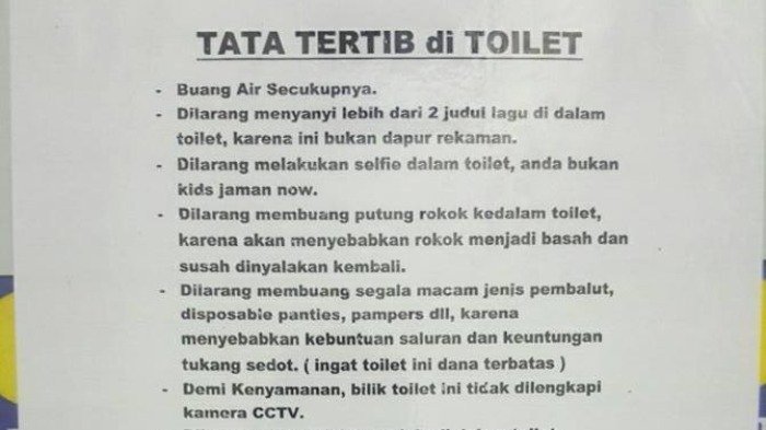 17+ Peraturan Nyeleneh bin Kocak di Toilet ini Pasti Bikin Kamu Geleng-Geleng Kepala Sembari Buang Hajat~