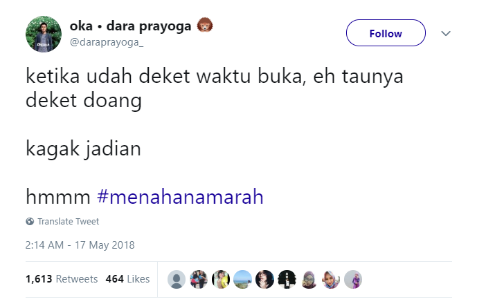 20+ Jokes #Menahanmarah Ala Warganet ini Kocak Banget. Orang Puasa Memang Harus Sabar Sih