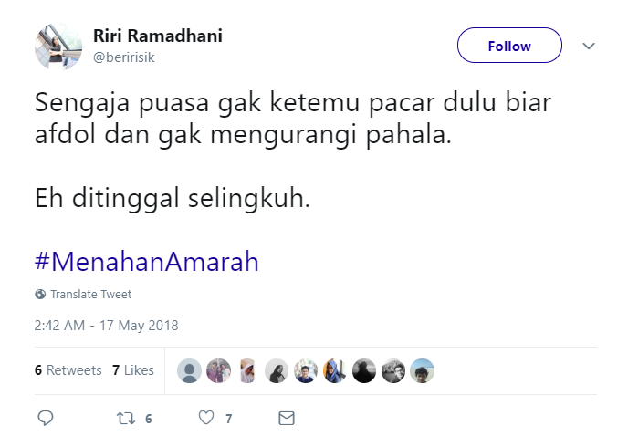 20+ Jokes #Menahanmarah Ala Warganet ini Kocak Banget. Orang Puasa Memang Harus Sabar Sih