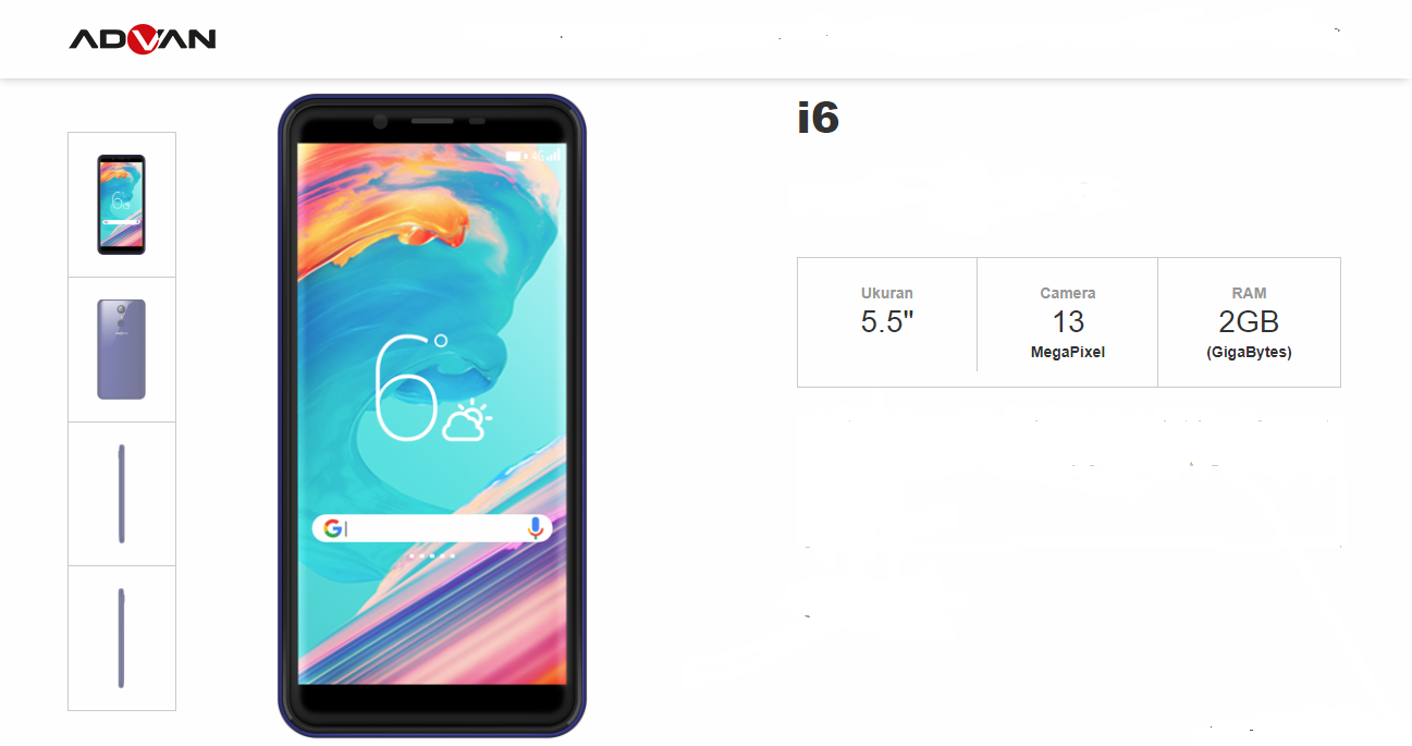 Advani6 Lebih Dari Sekedar Smartphone. Banyak Fitur dan Teknolgi Terbaru.