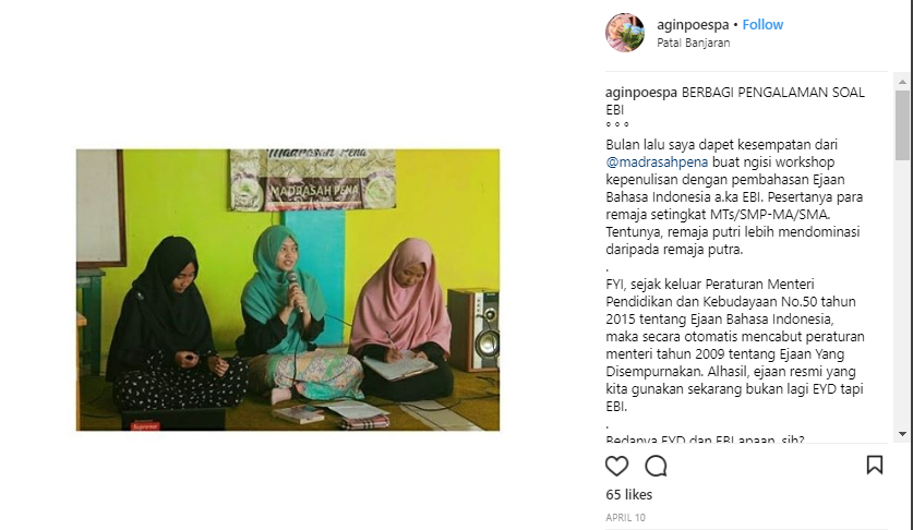 Kenal Lebih Dekat Sama Agin Puspa; Sosok Inspiratif yang Lebih Suka Jadi Freelancer di Banding Kerja Berseragam