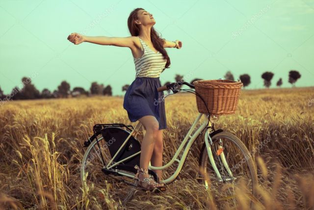 Girls on bicycles