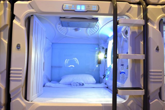 Single bed capsule.