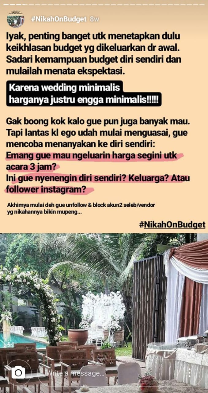 Inspirasi Perencanaan Nikah On Budget Ala Julia Jasmine. Pantas Saja Viral, Jadi Hemat Sih