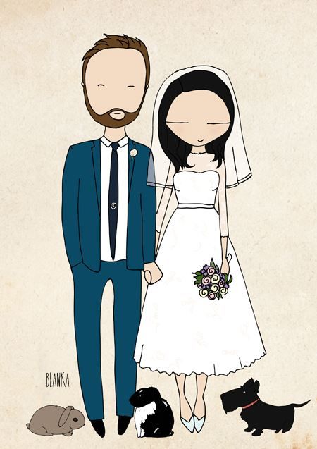 Wedding cartoon