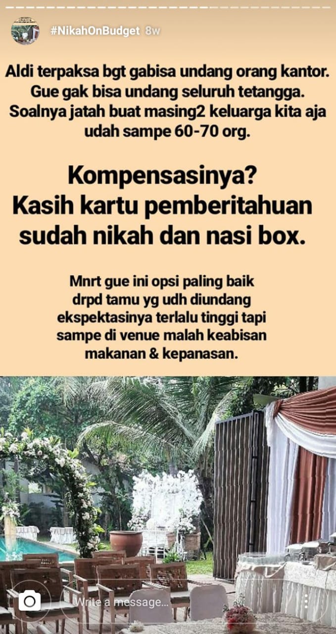 Inspirasi Perencanaan Nikah On Budget Ala Julia Jasmine. Pantas Saja Viral, Jadi Hemat Sih