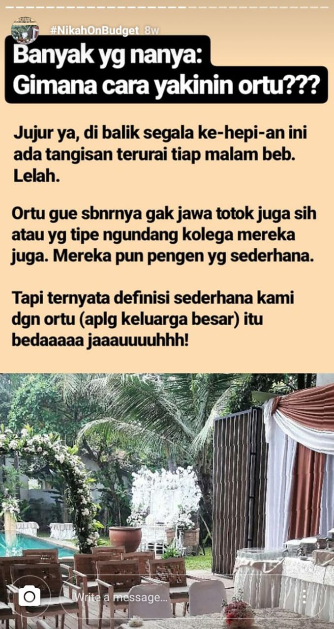 Inspirasi Perencanaan Nikah On Budget Ala Julia Jasmine. Pantas Saja Viral, Jadi Hemat Sih