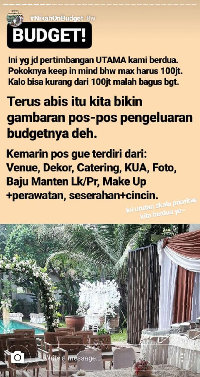 Inspirasi Perencanaan Nikah On Budget Ala Julia Jasmine. Pantas Saja Viral, Jadi Hemat Sih