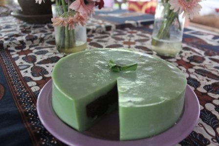 Pudding Cake Brownies Pandan