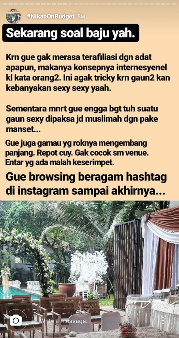 Inspirasi Perencanaan Nikah On Budget Ala Julia Jasmine. Pantas Saja Viral, Jadi Hemat Sih