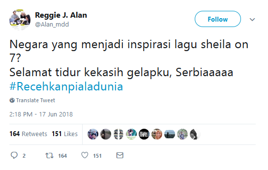 20 Tagar #RecehkanPialaDunia ini Mungkin Bisa Sedikit Obati Kecewa Karena Jagoanmu Kalah. Kocaklah~