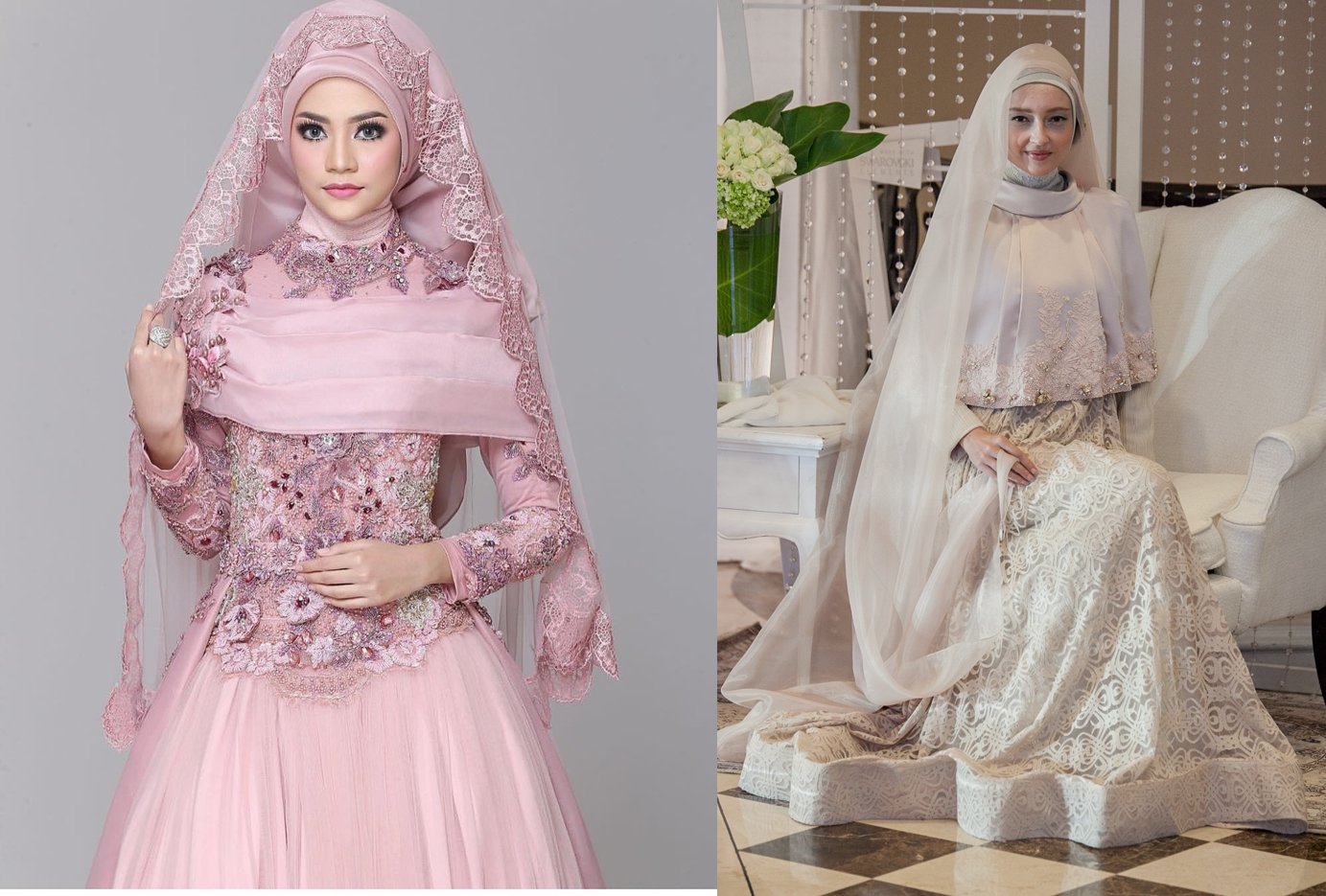 10 Inspirasi Gaun Pengantin yang Secara Kreatif Bisa Menutup Dada Tanpa Menjulurkan Hijab Panjang-panjang