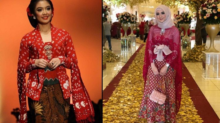 Inspirasi Tampil Meriah dengan Batik Merah. Dipakai Kondangan atau Perayaan Serba Wah