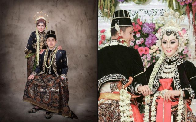 13+ Kumpulan Pengantin Jawa Memakai Kebaya Beledu. Tampak Mriyayeni Bak Pasangan Ningrat