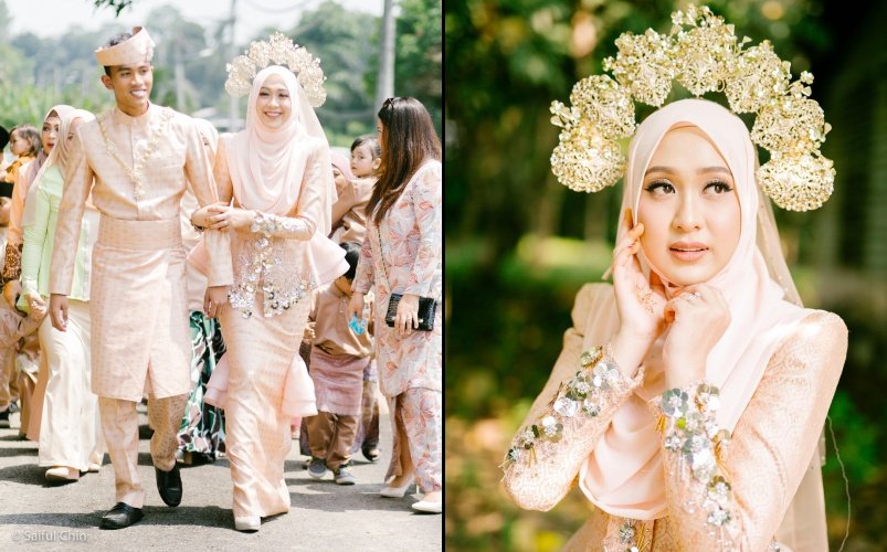 Mahkota Uniknya Jadi Sorotan, Pernak-Pernik Wedding ala Melayu Malaysia Ini Segarkan Pandangan