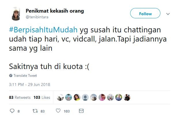 15 Tweet dari Warganet yang Buktiin Bahwa Berpisah itu Mudah. Ini nih, yang Jauh Lebih Susah~