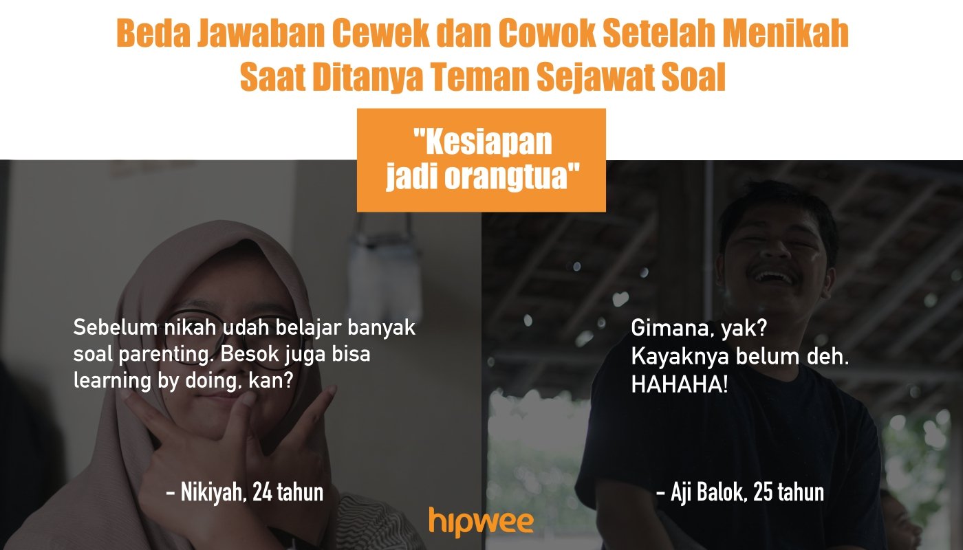 Beda Jawaban Cewek dan Cowok yang Baru Saja Menikah Saat Ditanya Teman Sejawat. Kontradiktif! :D