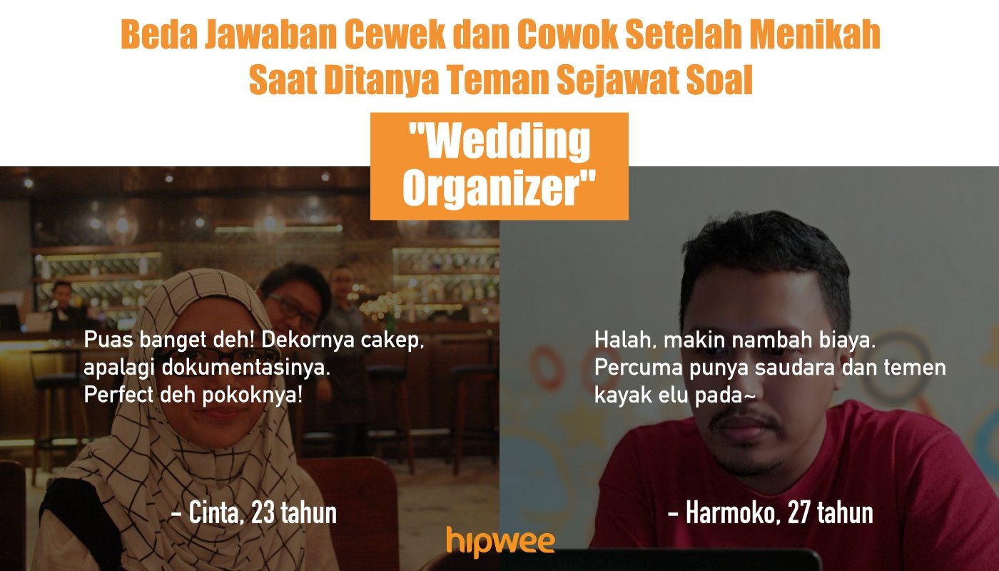 Beda Jawaban Cewek dan Cowok yang Baru Saja Menikah Saat Ditanya Teman Sejawat. Kontradiktif! :D