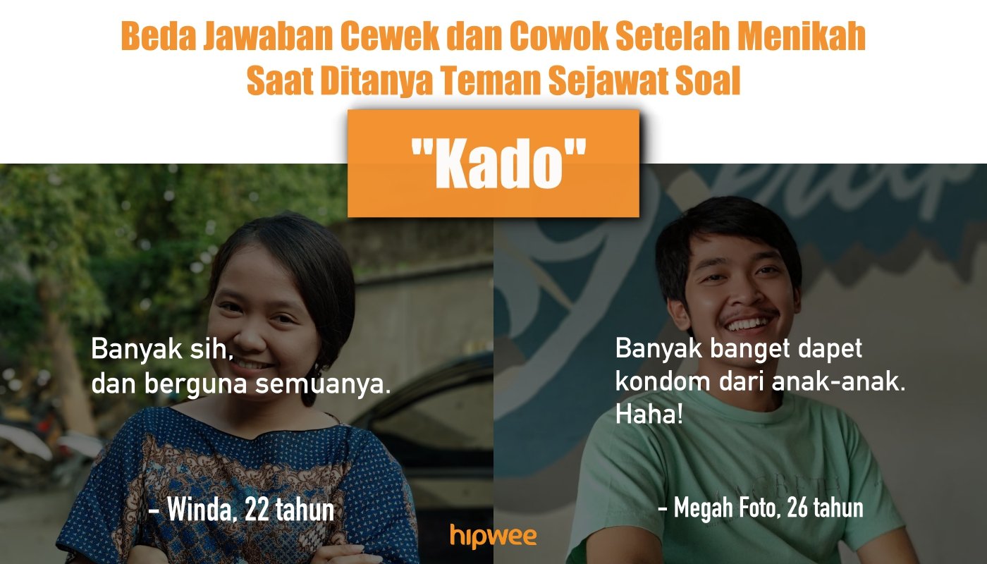 Beda Jawaban Cewek dan Cowok yang Baru Saja Menikah Saat Ditanya Teman Sejawat. Kontradiktif! :D