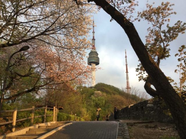 Jalan menuju gunung Namsan