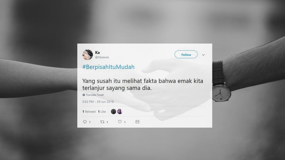 15 Tweet dari Warganet yang Buktiin Bahwa Berpisah itu Mudah. Ini nih, yang Jauh Lebih Susah~