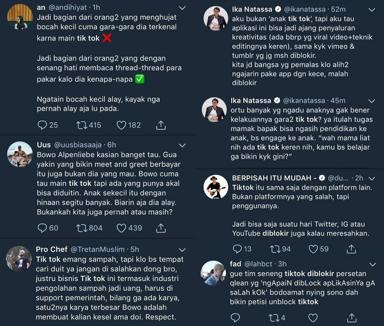 Sepak Terjang Aplikasi Tik Tok Berujung Pemblokiran, Kini Muncul Opini Pembelaan. Serba Salah, Ya~