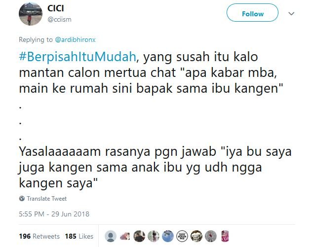 15 Tweet dari Warganet yang Buktiin Bahwa Berpisah itu Mudah. Ini nih, yang Jauh Lebih Susah~