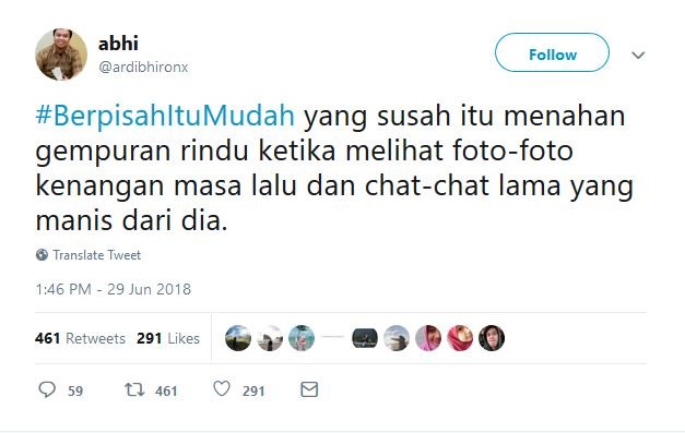 15 Tweet dari Warganet yang Buktiin Bahwa Berpisah itu Mudah. Ini nih, yang Jauh Lebih Susah~