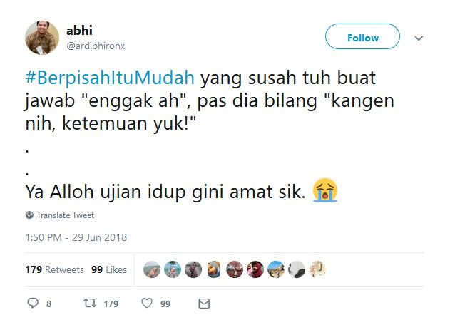 15 Tweet dari Warganet yang Buktiin Bahwa Berpisah itu Mudah. Ini nih, yang Jauh Lebih Susah~