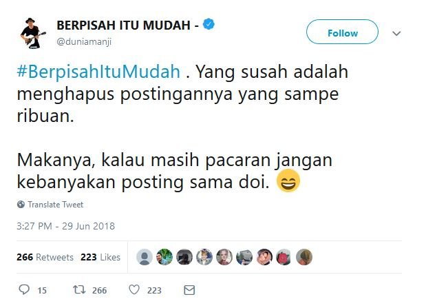 15 Tweet dari Warganet yang Buktiin Bahwa Berpisah itu Mudah. Ini nih, yang Jauh Lebih Susah~