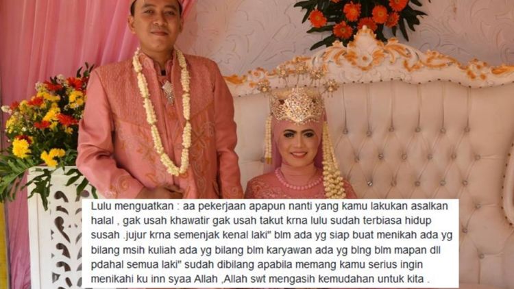 Ikhlas Calon Suami Pengangguran, Cewek Ini Buktikan Kalau Nikah Nggak Harus Menunggu Mapan