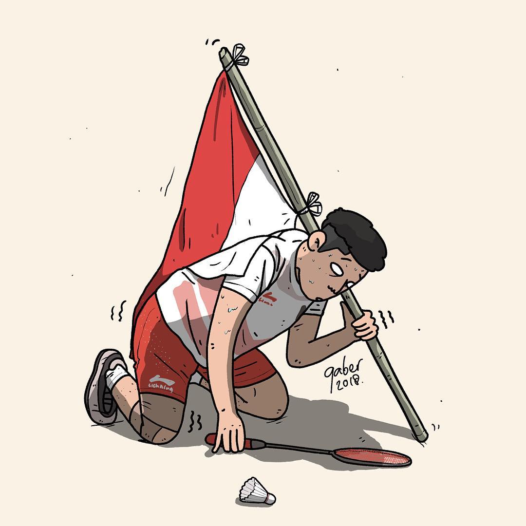 Apresiasi Perjuangan Ginting dalam 13 Ilustrasi ini Sukses Bikin Kita Makin Emosional. Mewek, Kan?