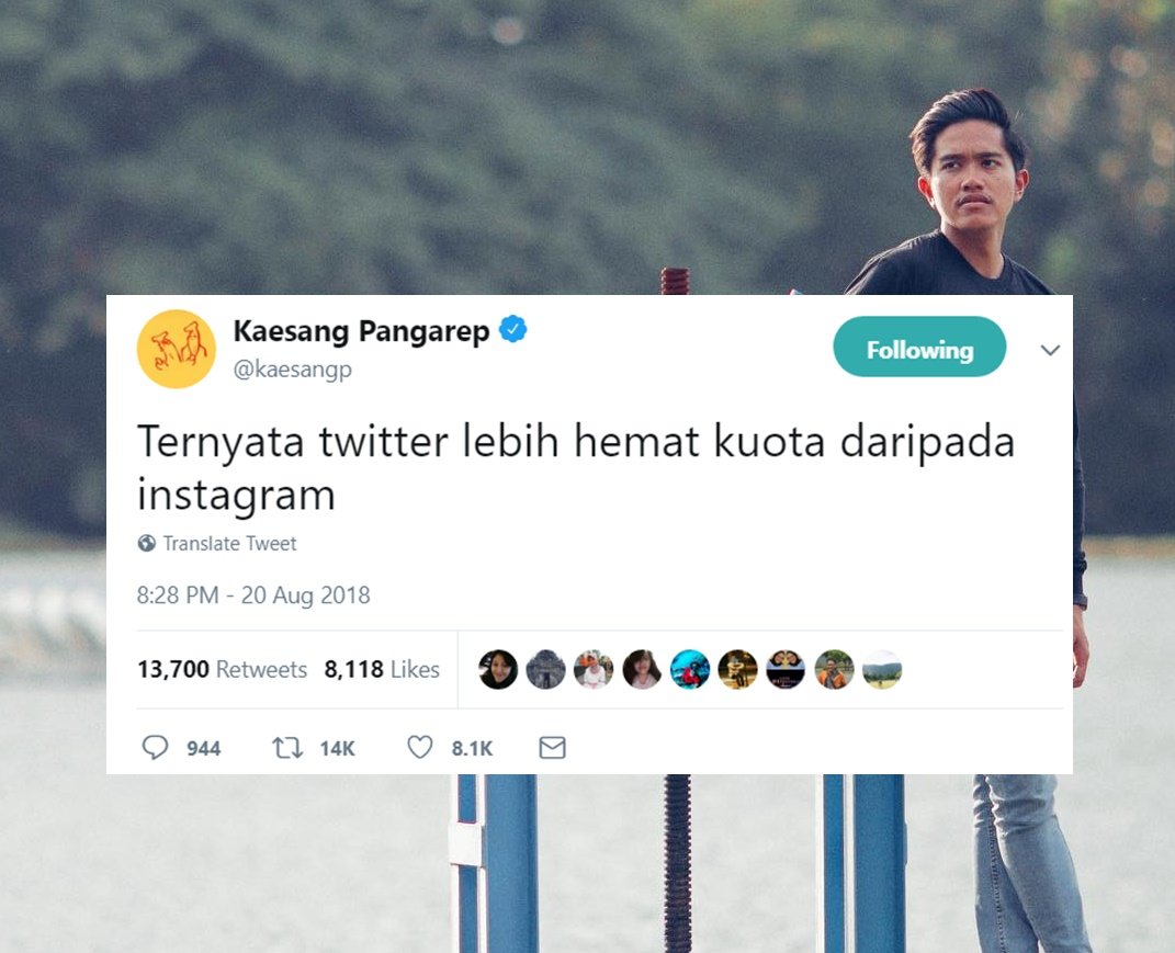 11+ Bukti Betapa Recehnya Kaesang Pangarep di Twitter. Hati-hati, Pamor Selebtweet Bakal Tergeser nih!