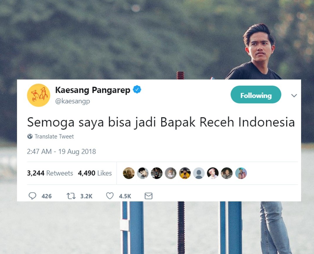 11+ Bukti Betapa Recehnya Kaesang Pangarep di Twitter. Hati-hati, Pamor Selebtweet Bakal Tergeser nih!