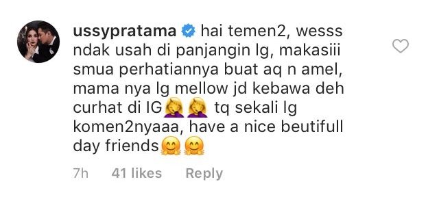 Putri Sulung Ussy Nggak Dandan, Dikritik Warganet. Tapi Kalau Nanti Dandan, Dibilang Cepet Dewasa :(