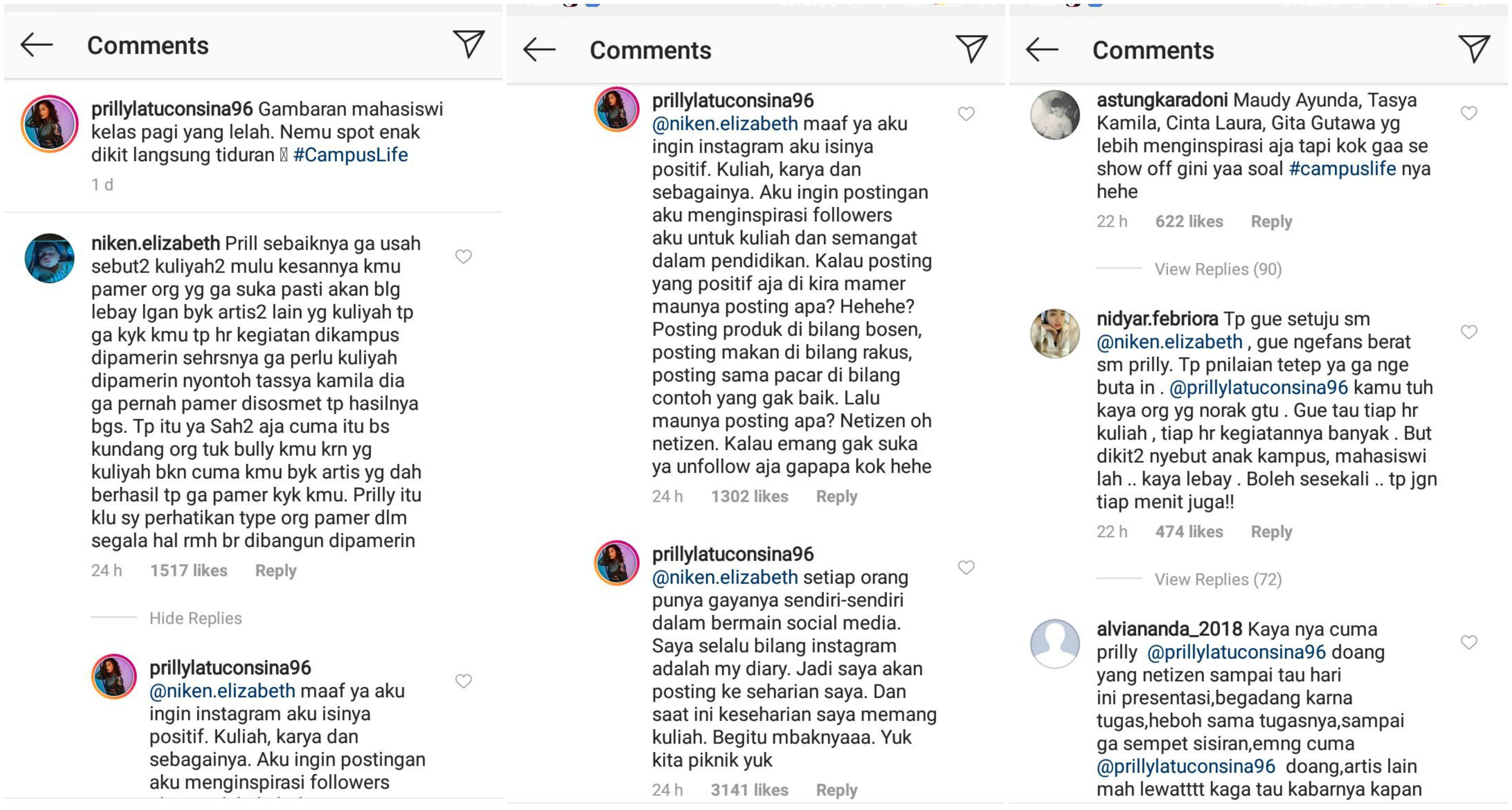 Sering Unggah Kegiatan Kuliah, Prilly Latuconsina Dinilai Pamer. Kalau Inspiratif, Sah-Sah Aja dong?