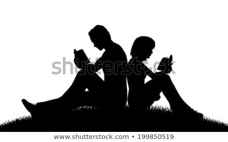 Editable Vector Silhouette Couple