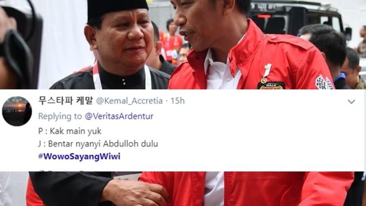 Jokowi dan Prabowo Berpelukan, Warganet pun Bikin Kutipan Kocak nan Romantis. Gini dong, Adem~ :”)