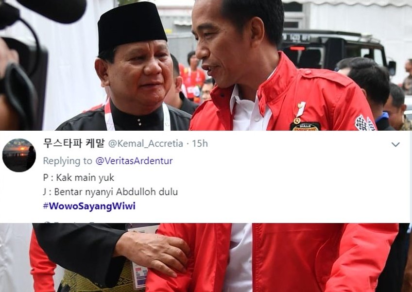 Jokowi dan Prabowo Berpelukan, Warganet pun Bikin Kutipan Kocak nan Romantis. Gini dong, Adem~ :”)