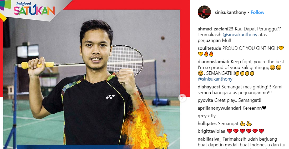 Lewat DM, Cewek ini Tegur Banyak Warganet yang Komentar Negatif pada Ginting. Harus Didukung nih!