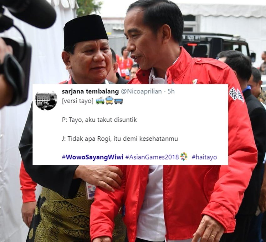 Jokowi dan Prabowo Berpelukan, Warganet pun Bikin Kutipan Kocak nan Romantis. Gini dong, Adem~ :