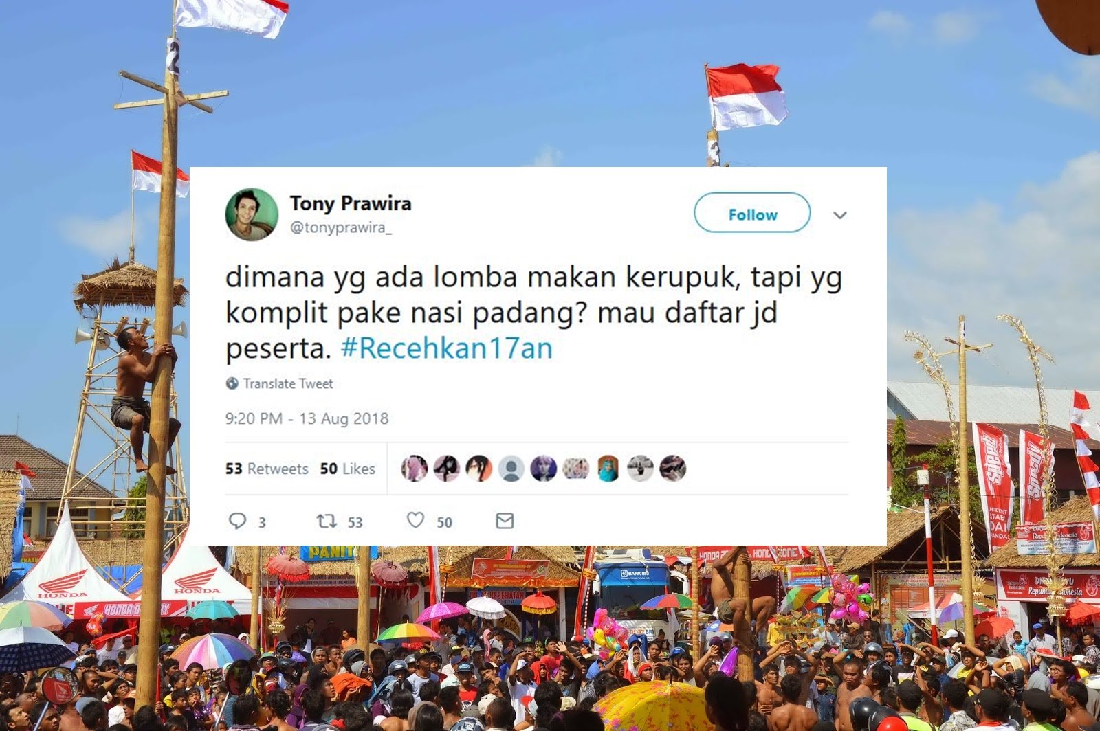 Ikut Semarakkan 17 Agustus, Warganet Malah Ngejokes Receh Pakai Tagar #Recehkan17an. Kocak Abis!