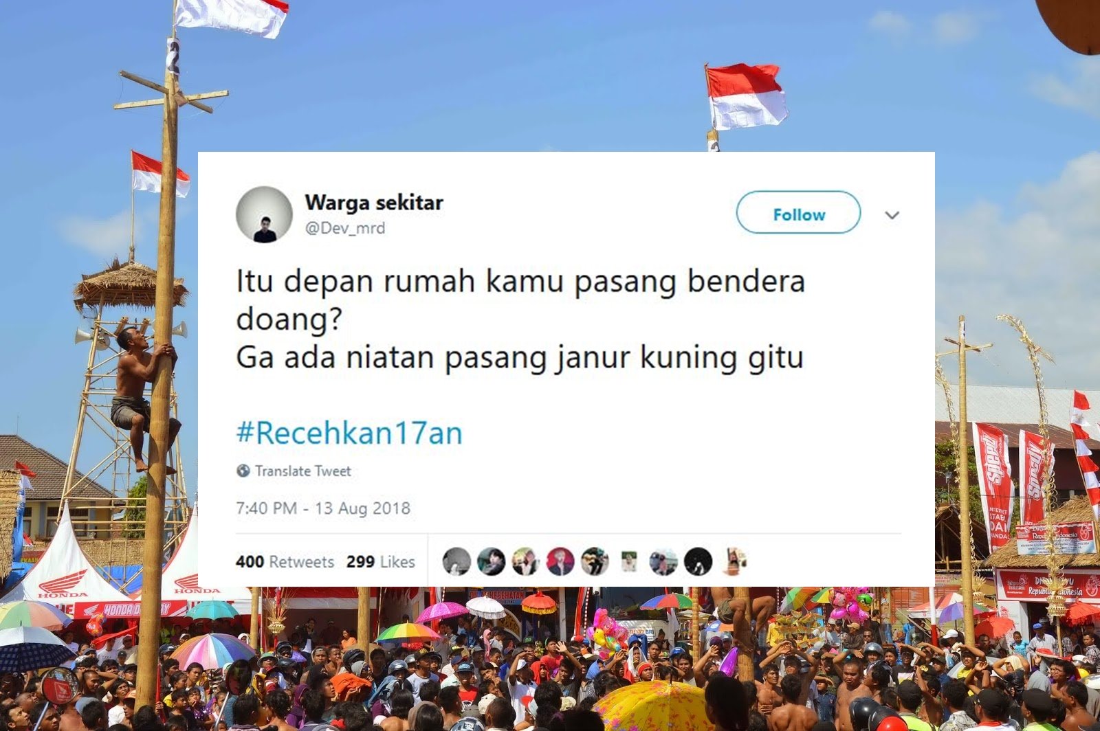 Ikut Semarakkan 17 Agustus, Warganet Malah Ngejokes Receh Pakai Tagar #Recehkan17an. Kocak Abis!